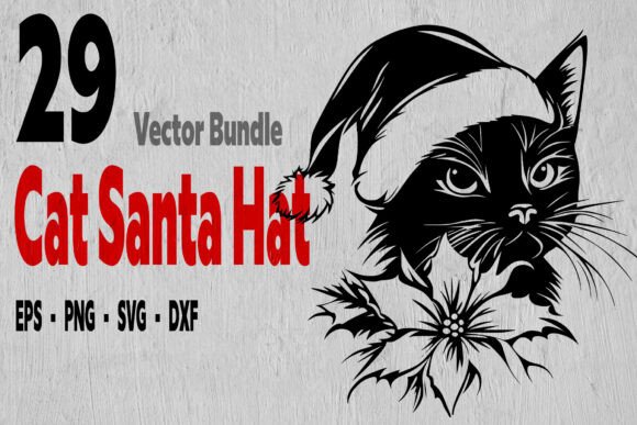 29 Cat Santa Hat SVG Embroidery Design Review