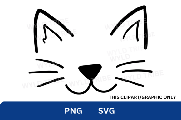 Adorable Cat Face Graphic PNG SVG Review