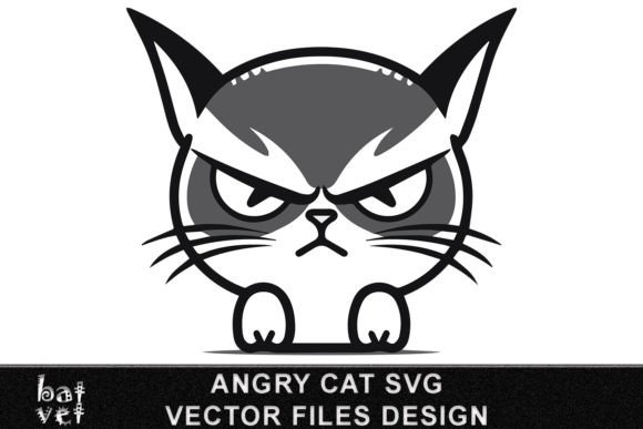 Angry Cat Vector File Clip Art Cute SVG Review