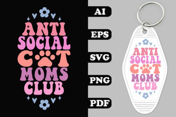 Anti-social Cat Moms Club Groovy Key Chain Review