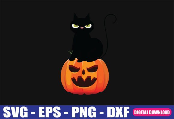 Black Cat Halloween Pumpkin Costume SVG Review