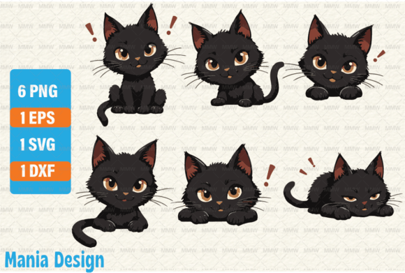 Black Cat Silhouette Clipart Bundle Review