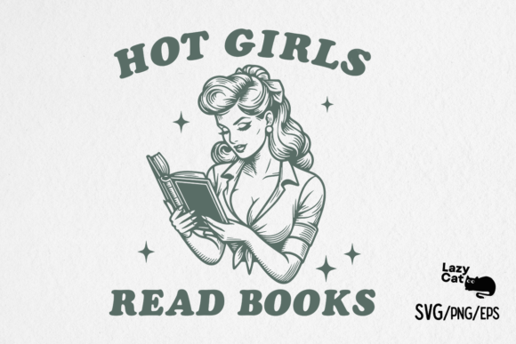 Book SVG PNG Hot Girls Read Books Review