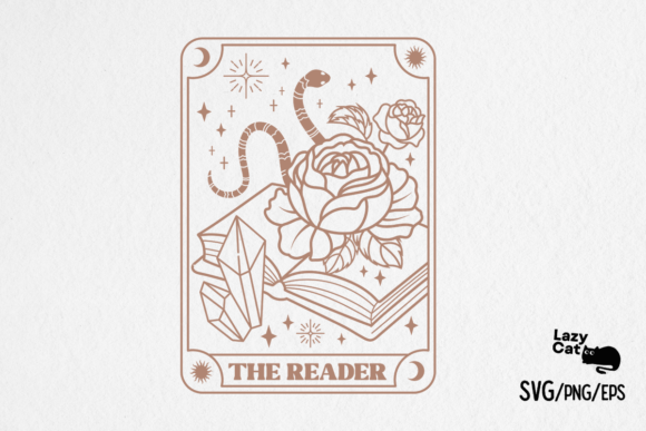 Book SVG PNG the Reader Boho Review