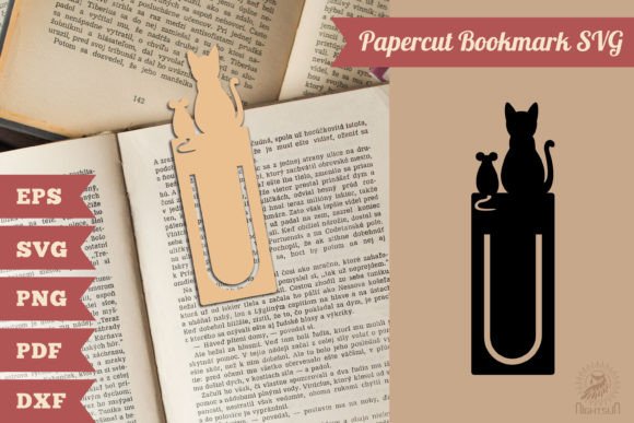 Cat and Mouse Papercut Bookmark SVG Review