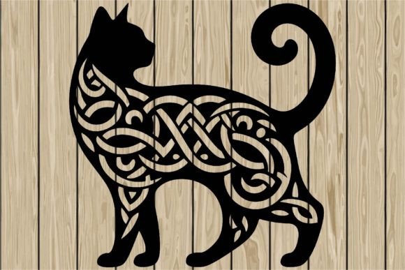 Cat Celtic Stencil Silhouette SVG Review