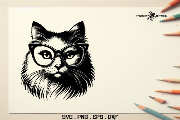 Cat Head with Glasses Svg Review