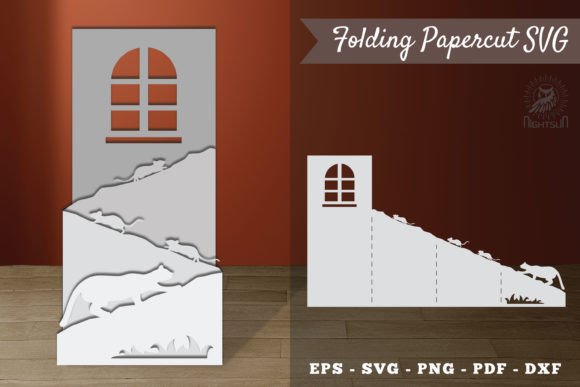 Cat Hunting Mice Folding Papercut SVG Review