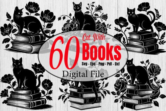Cat on a Stack of Books Svg Bundle Review