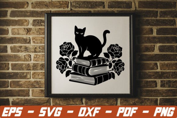 Cat on a Stack of Books Svg Design Review