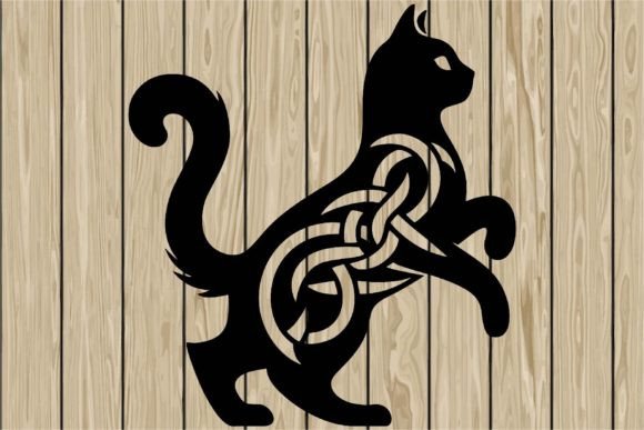 Cat on Hind Legs Celtic Stencil SVG Review