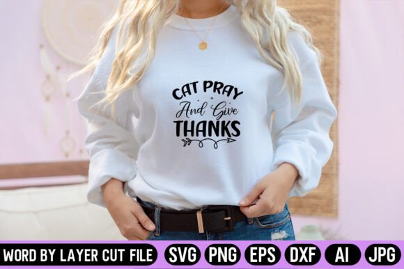 Cat Pray and Give Thanks SVG Design Review