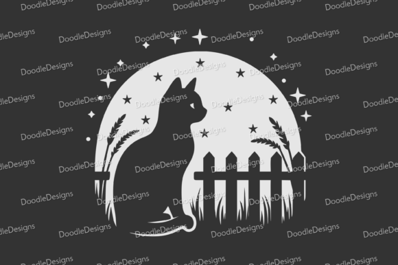 Cat Sat in Garden SVG Cutting File Review