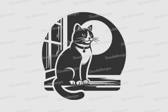 Cat Sat in Windowsill SVG Cutting File Review