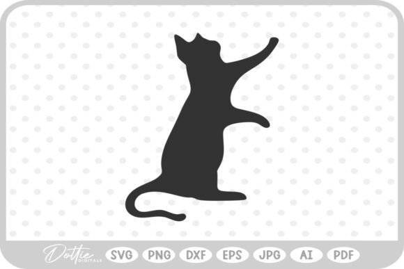 Cat with Paw Up SVG PNG DXF Review