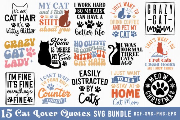 Cats SVG Bundle for Embroidery Projects