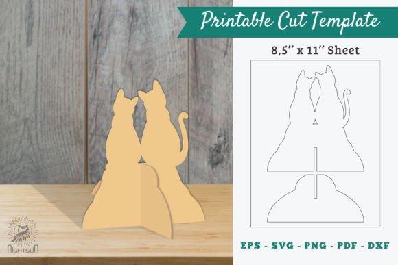 Couple Cat Printable Cut Template Review