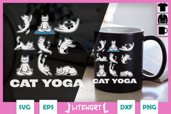 Fun Cat Yoga Gift Cute Family SVG Review