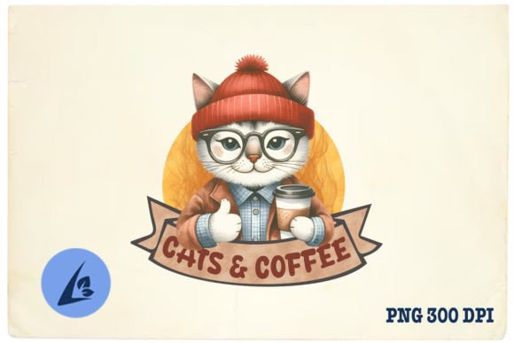 Loremipsum Coffee Cat PNG