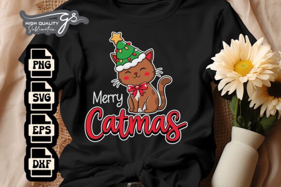 Merry Catmas Cute Cat Christmas Tree SVG Review