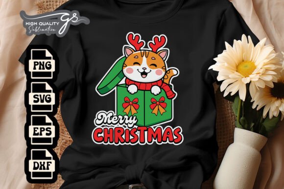 Merry Christmas Kitty Cat in a Box SVG Review