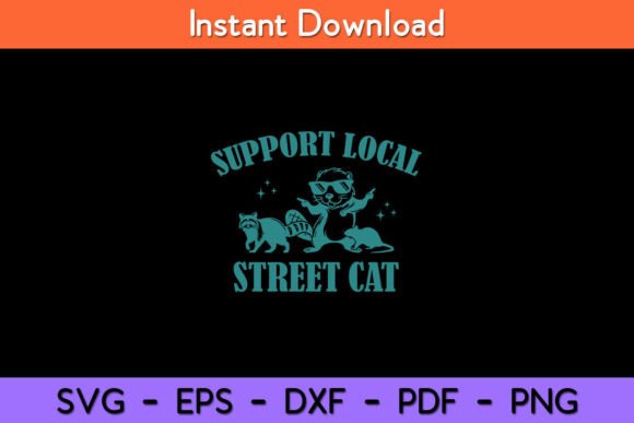 Support-Local-Street-Cat Funny Vintage Embroidery Review